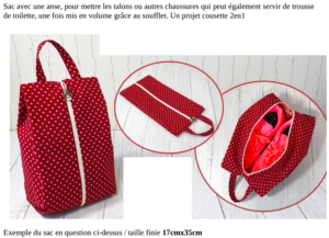 stage couture sac 2 en 1